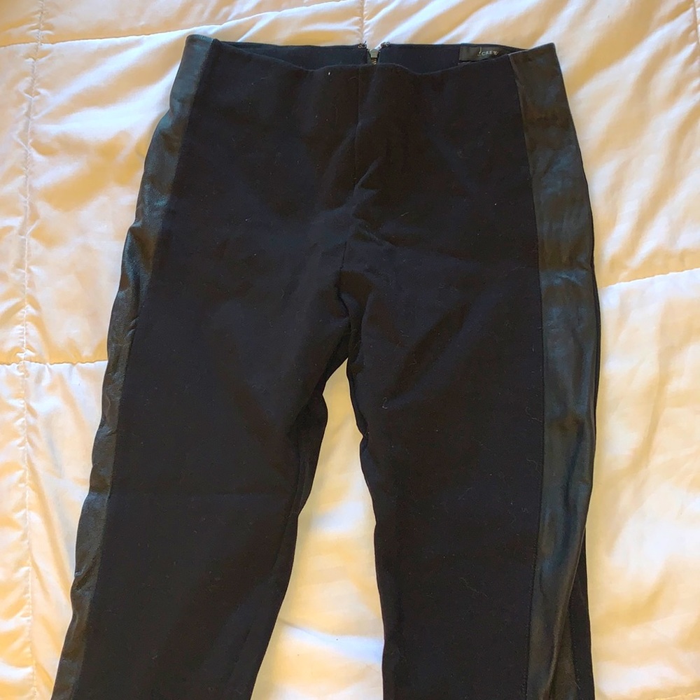 J Crew Pants with Leather